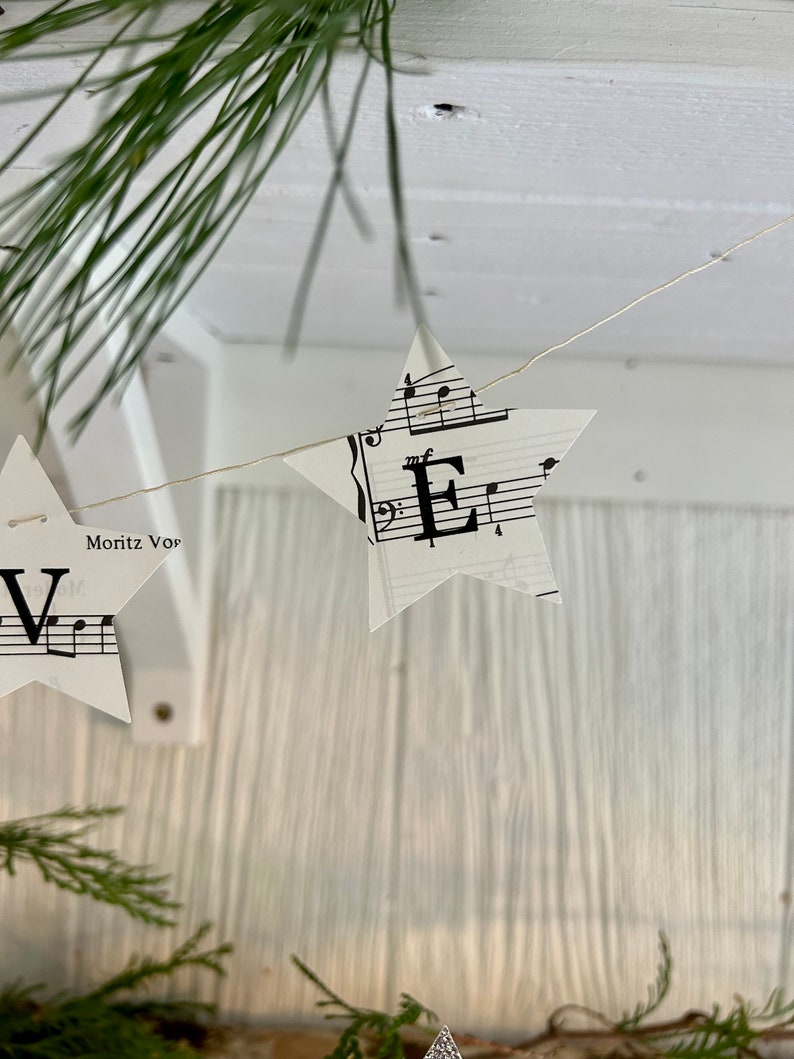 Christmas Advent Garland / Hope / Peace / Love / Joy / Paper Star