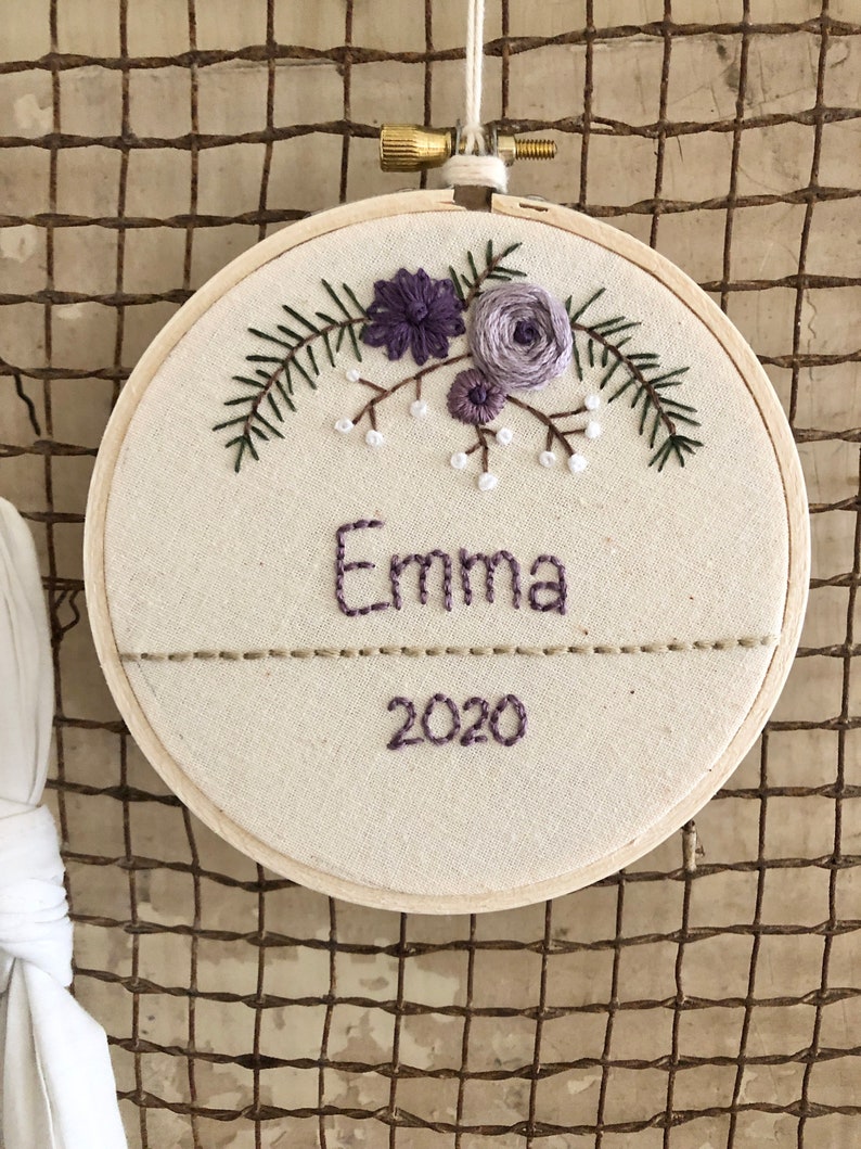 Custom New Baby Hoop/custom Name Embroidered Hoop/new Baby Etsy