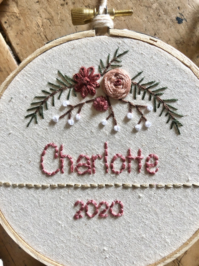 Custom New Baby Hoop/custom Name Embroidered Hoop/new Baby Etsy