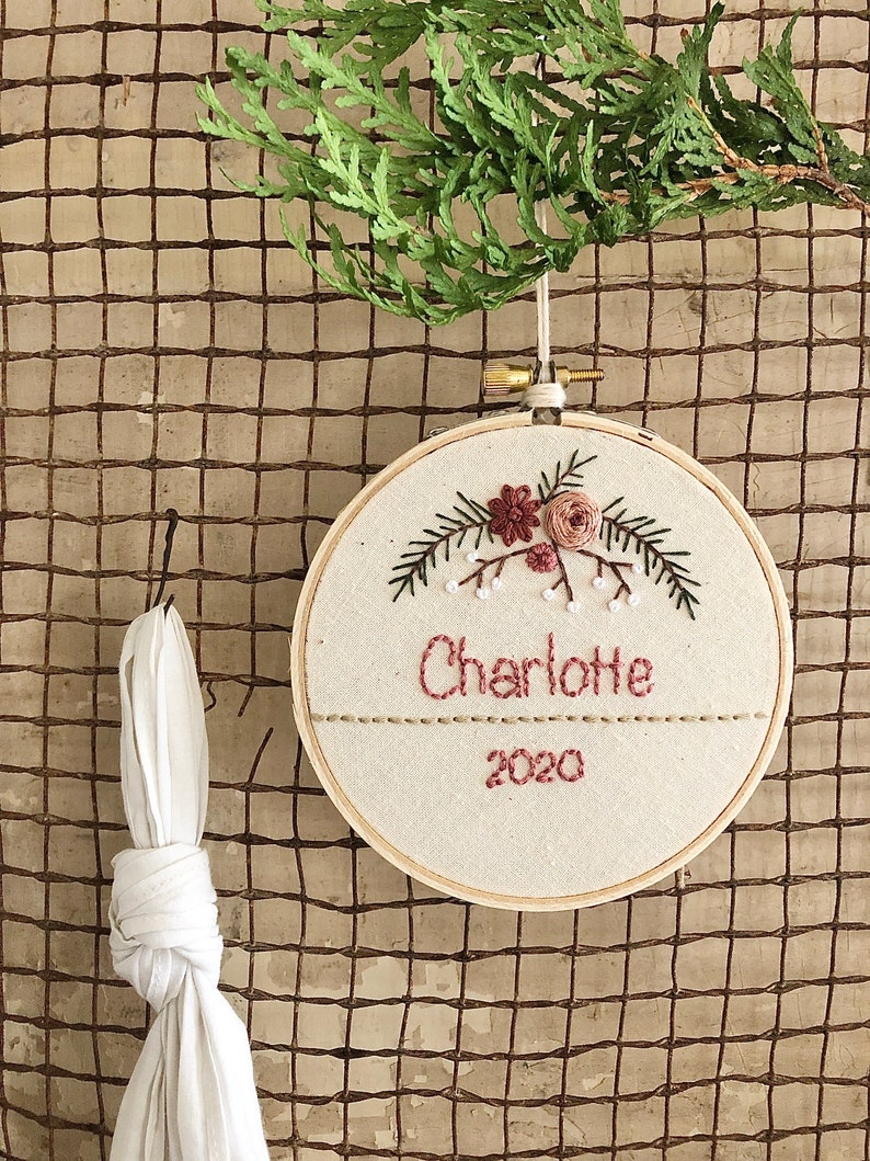 Custom New Baby Hoop/custom Name Embroidered Hoop/new Baby Etsy