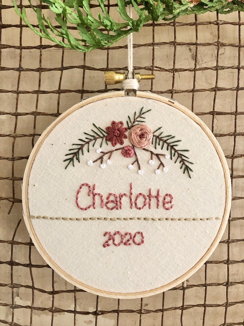 Custom New Baby Hoop/custom Name Embroidered Hoop/new Baby Etsy