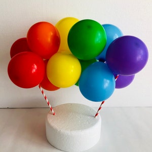 Balloon Cake Topper DIY Kit. Rainbow mini garland Cake Decoration Balloon Cake Topper