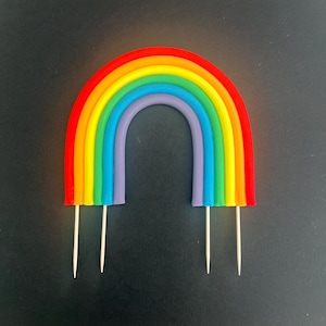 Edible Rainbow Cake topper, decoration. Sugar paste, fondant, bright rainbow. 1st birthday. FAST DISPATCH