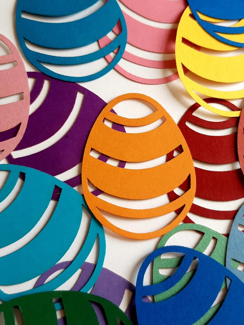 Easter Egg Die Cut Outs Scrap Booking Confettis Décoration Etsy France