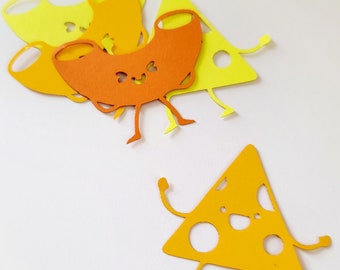 Macaroni and Cheese Die Cut Outs ( Kids Crafts, Card Making, Scrap Booking, Confetti )
