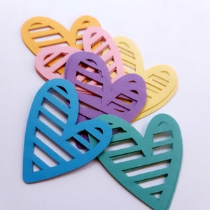 Heart Die Cut Outs ( Valentines Day Decor, Romantic Decor, Collages, Confetti, Party Decoration )