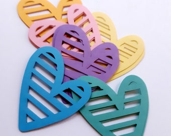 Heart Die Cut Outs ( Valentines Day Decor, Romantic Decor, Collages, Confetti, Party Decoration )