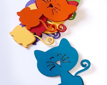 Cat Die Cut Outs ( Animal Shelter, Decoupage, Collages, Confetti, Scrap Booking )