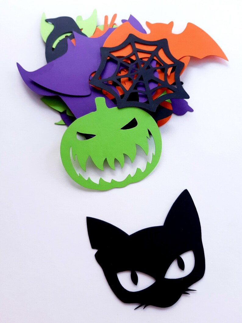 Halloween Style Variety Die Cut Outs Scrap Booking Party - Etsy