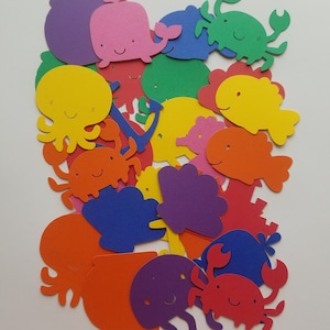 Paquete variado de troqueles Under The Sea Creature (reserva de chatarra, manualidades para niños, confeti)