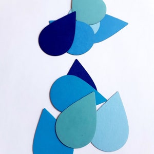 Regendruppel sterven Cut Outs (schroot boeken, Baby douches, Party decoratie, Confetti)