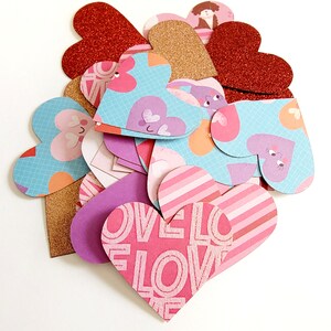 Muster Glitzer Herz Die Cut Out Mix ( Scrapbooking, Kartenherstellung, Konfetti )