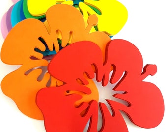 Hibiscus Flower Die Cut Out ( Spring Decoration, Wedding Decor, Flower Confetti,  Paper Flowers, Card Making DIY )