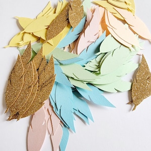 Feather Die Cut Outs (Baby Shower Decor, Scrap Booking, Confetti)