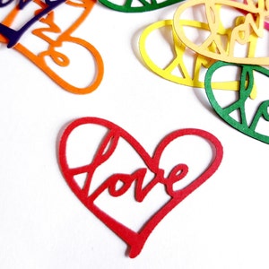Heart Die Cut Outs ( Scrap Booking , Décor De mariage, Décor de mariage, Table Scatter, Confettis, Kids Crafts, Art and Crafts)