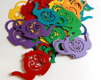 Scandinavian Style Tea Pot Die Cut Out ( Scrap Booking, Party Decoration, Confetti, Embellishments )