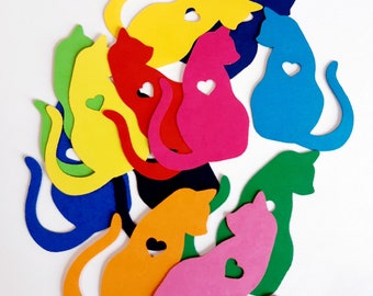 Cat Die Cut Outs ( Animal Shelter, Decoupage, Collages, Confetti, Scrap Booking )