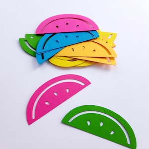 Watermeloen segment sterven Cut Outs (zomer decoratie Confetti, Party decoratie, Collages, scrapbookingateliers, kaart maken)