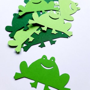 Grenouille Die Cut Out (réservation de ferraille, Baby Shower Decor, Decor de printemps, fabrication de cartes, projets d’école)