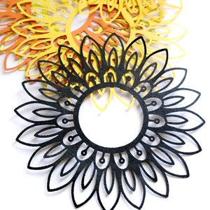 Sunflower Die Cut Out ( Scrap Booking, Confettis, Décoration de fête, Collages )