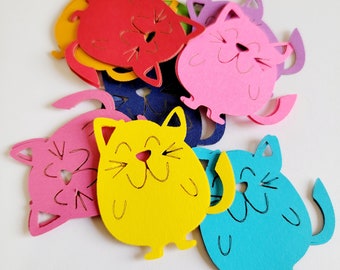 Cat Die Cut Outs ( Animal Shelter, Decoupage, Collages, Confetti, Scrap Booking )
