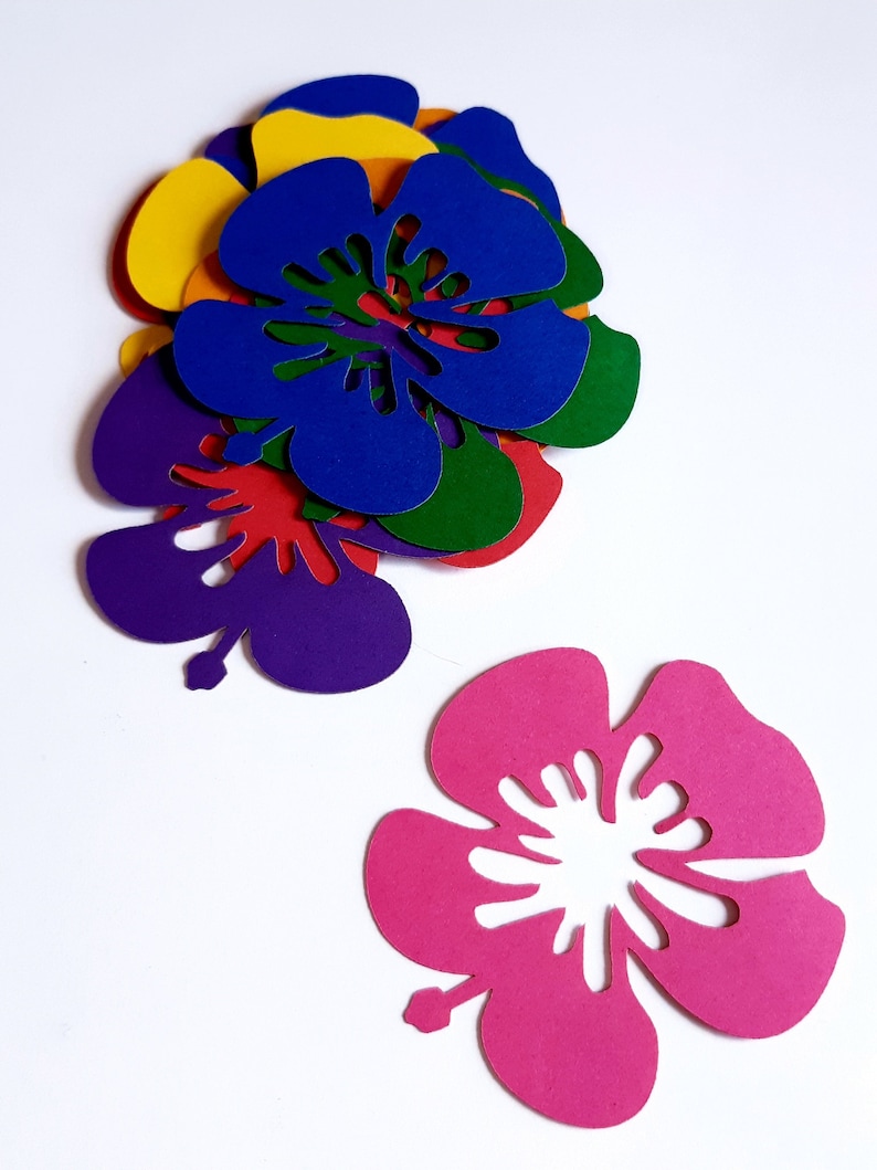 Hibiscus Flower Die Cut Out Spring Decoration Wedding Etsy