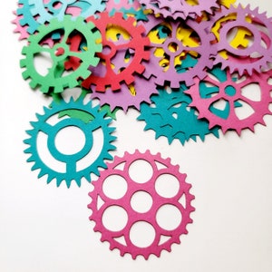 Steam Punk Gear Style Die Cut Outs (STEM, Robot Thema, Schrootboeking, Confetti)