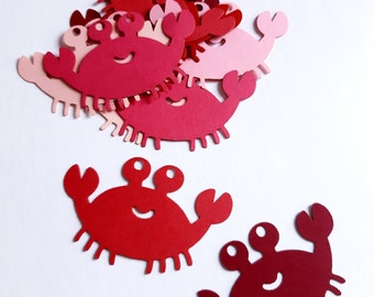 Crab Die Cut Outs ( Under the Sea Theme, Scrap Booking, Embellishments, Confetti )