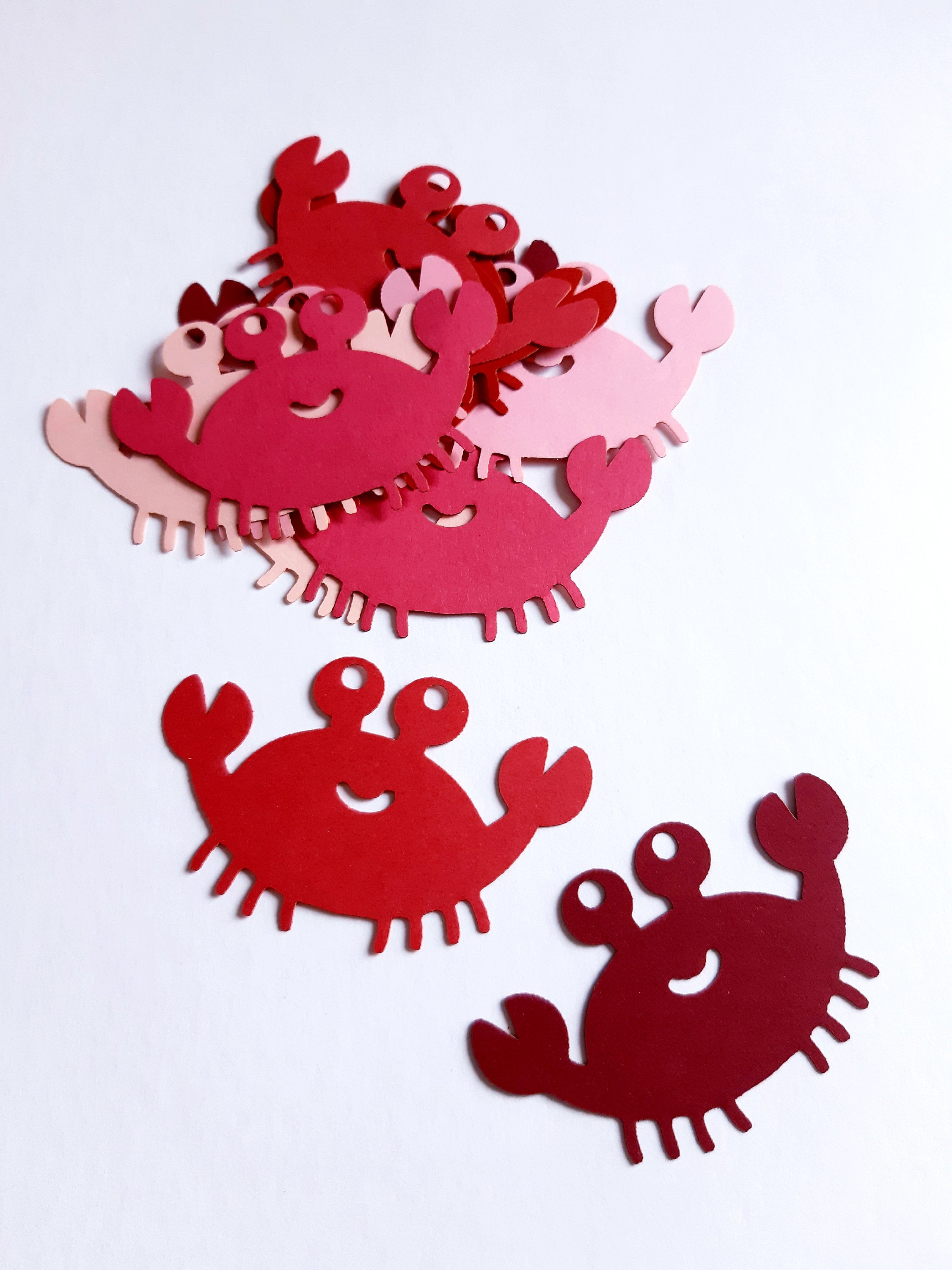 Crab Die Cut Outs Under the Sea Theme Scrap Booking Embellishments Confetti
