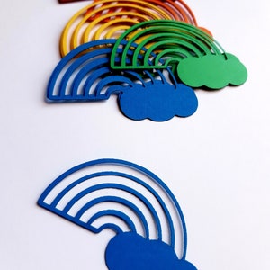 Rainbow Die Cut Outs (Baby Shower Decor, Scrap Booking, Versieringen, Party Decoratie, Confetti)