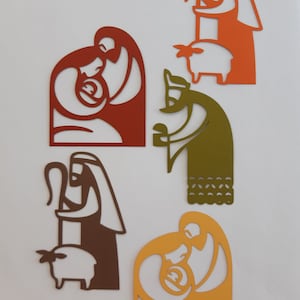Nativity Scene wijzen thema sterven Cut Outs (kerst decoratie, vakantie Decor, zondagsschool projecten)