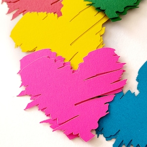 Heart Die Cutouts (decoración del día de San Valentín, confeti, decoración de fiestas, reserva de chatarra)