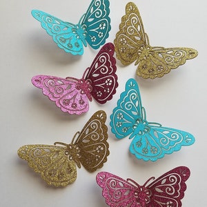 Glitter Butterfly Die Cut Outs (Schrootboeking, Confetti, Kaarten maken)