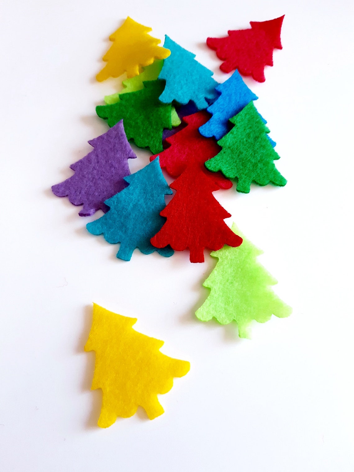 Felt Christmas Tree Cut Outs Christmas Decoration Holiday Etsy