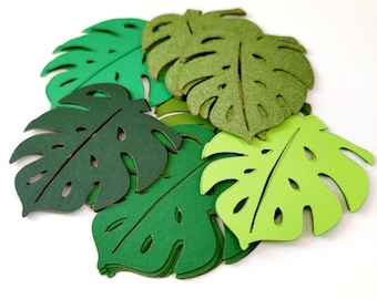 Variety of Leaves Die Cut Outs ( Jungle Themed Party Decor,  Party Decor, Scrap Booking , Embellishments )