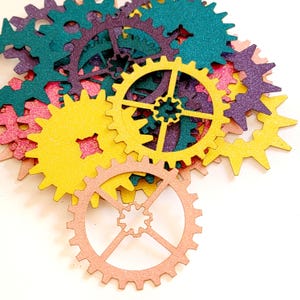 Steampunk-stijl glitteruitrusting stansvormen (STEAM, ambachten, scrapbookingateliers, feestdecor)