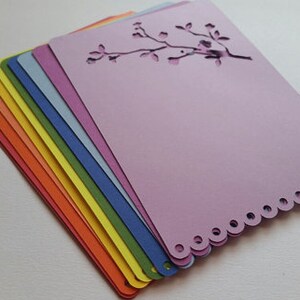 Zestaw 25 wykrojników do kartek okolicznościowych z motywem kwitnącej wiśni (Scrap Booking, etykiety na prezenty, kartki okolicznościowe)