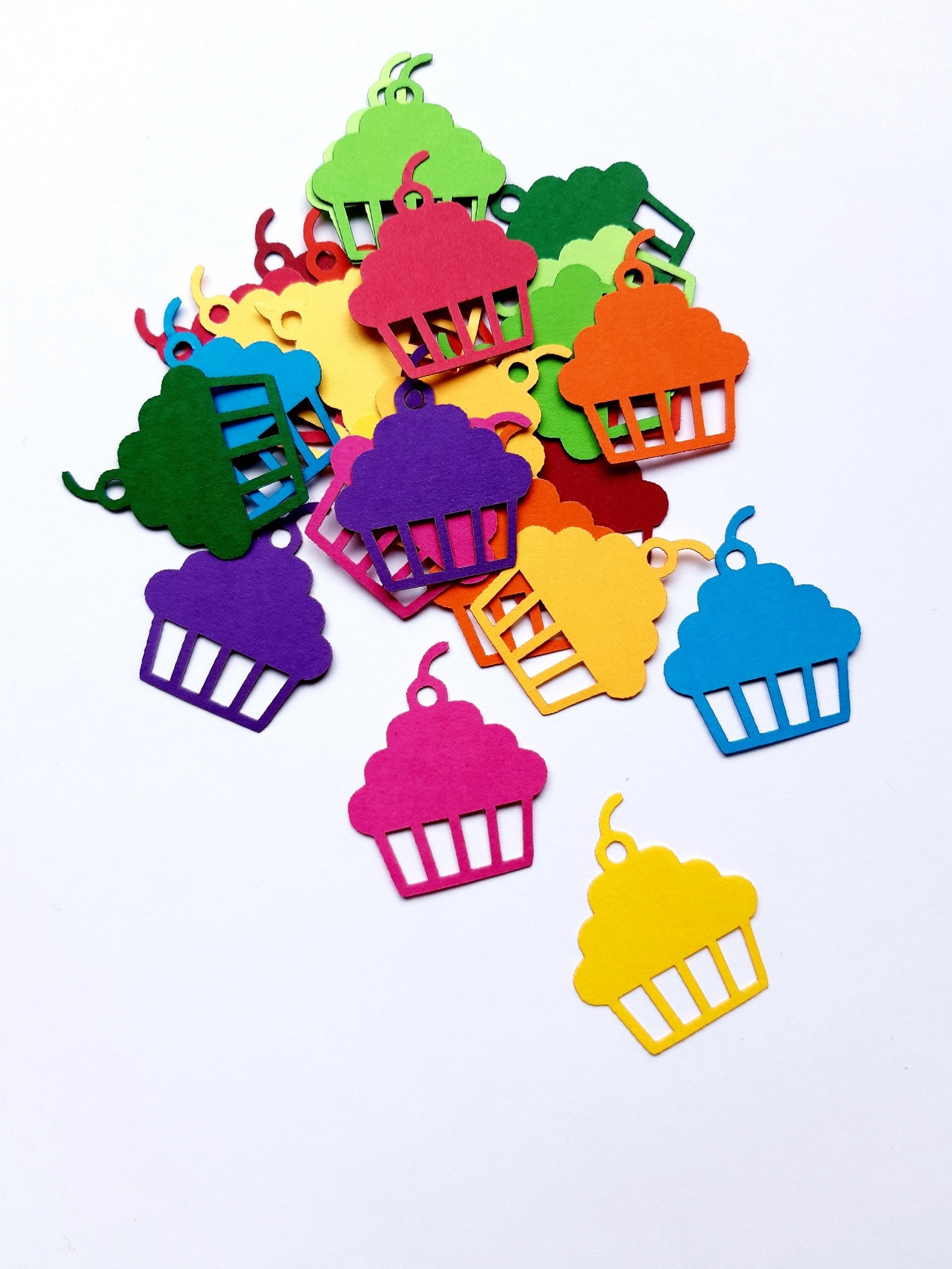 Cupcake Die Cut Outs Party Decoration Confetti Table Etsy