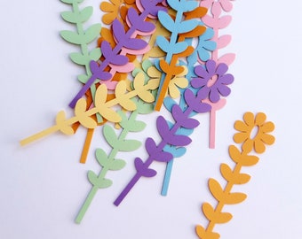 Spring Flower Die Cut Outs ( Spring Decoration, Wedding Decor, Table Scatter, Baby Shower Decor, Confetti )