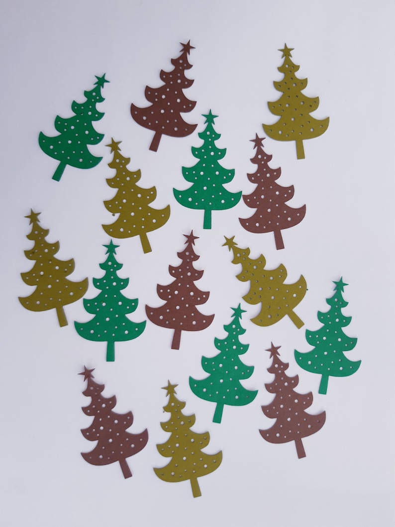 Christmas Tree Holiday Tree Die Cut Outs Christmas Etsy