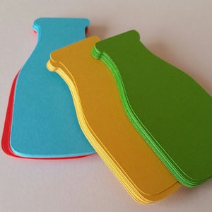 Découpes de bouteilles de lait (confettis de la ferme, réservation de ferraille, baby shower)