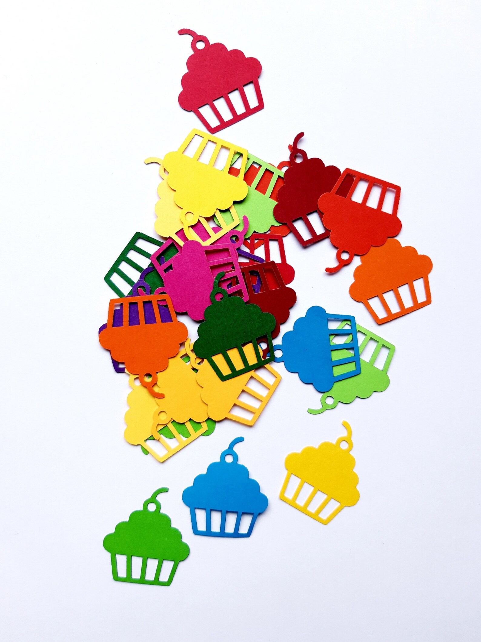 Cupcake Die Cut Outs Party Decoration Confetti Table Etsy