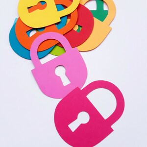 Bloqueo / Pad Lock Die Cut Out (Suministro de fabricación de tarjetas, Confeti, Decoración de fiesta, Embellecimientos, Reserva de chatarra)