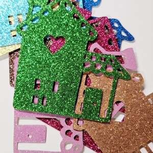 Glitter House Die Cut Outs (Scrap Booking, Card Making, Kids Crafts, School Projecten, Confetti)