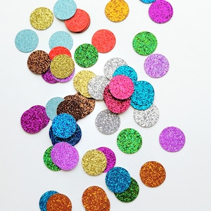 Glitter Circle Die Cut Outs (Feestdecor, Confetti, Schrootboeking)