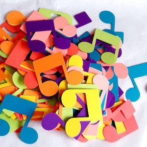 Gestanste uitsnijdingen muzieknoot (scratchbooking, lesdecoratie, kaarten maken, confetti)