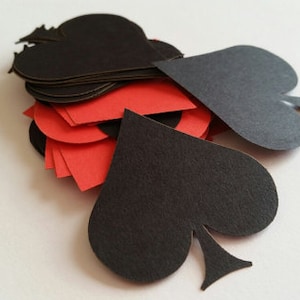 Poker Suite Symbol Die Cut Outs (décoration de fête, confettis, scrapbooking)