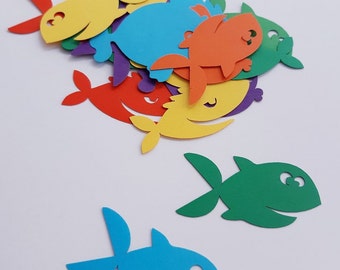 Fish Die Cut Outs ( Scrap Booking, Under the Sea Theme, Party Decoration, Collages, Confetti, Embellishments )