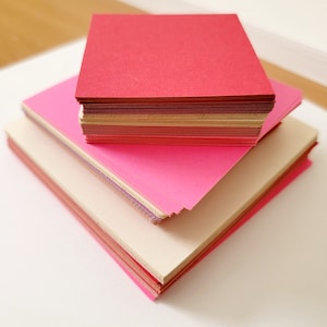 Ensemble de 3 découpes carrées de tailles différentes (fabrication de cartes, cartes de Saint-Valentin, réservation de ferraille)