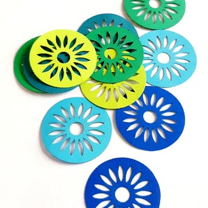 Flower Circle Die Cut Out (Lente decoratie, Card Making Supply, Scrap Booking, Confetti , Collages )